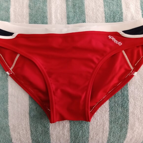 (*) VINTAGE SPEEDO 2" SIDES, RED/WHITE/NAVY BLUE, SIZE 32" (Pre-Owned) - Picture 1 of 8